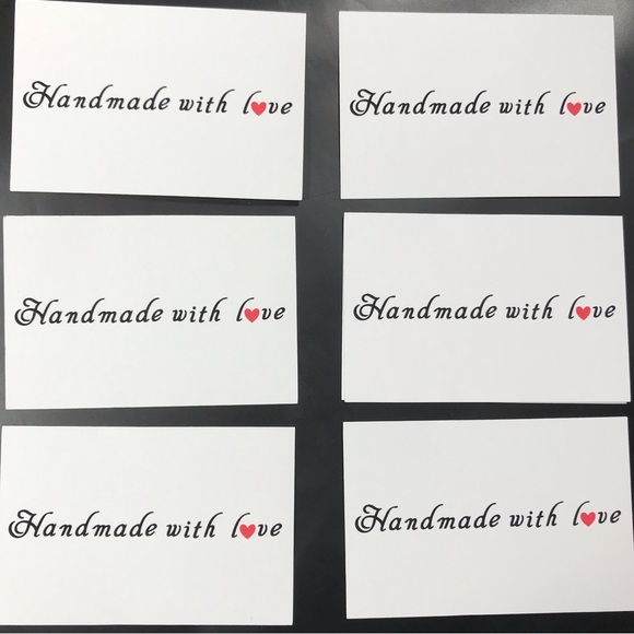 50 handmade with love paper cards size 2x3 - Picture 1 of 3
